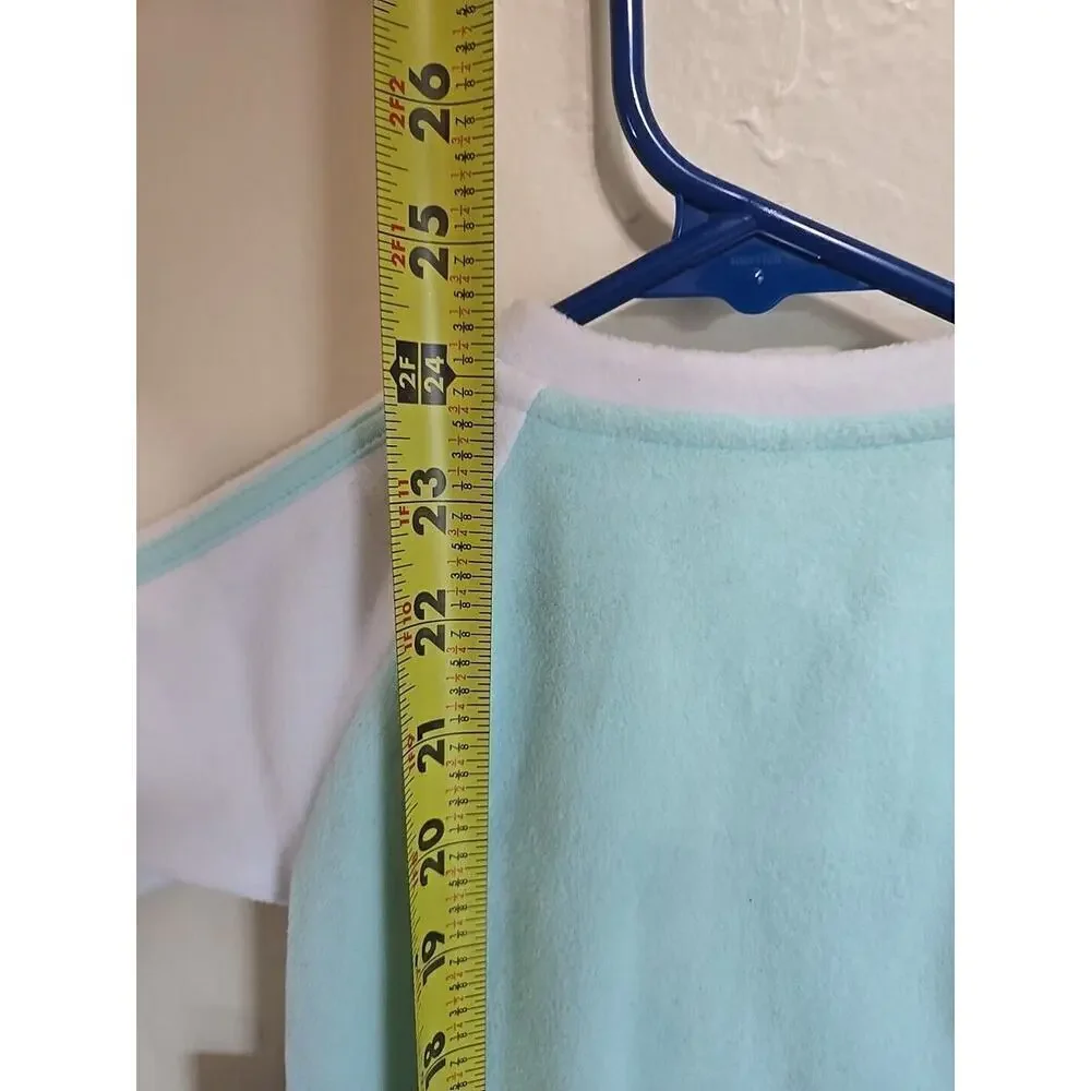 Adidas Micro Fleece Footie Lt Aqua. 9m. New